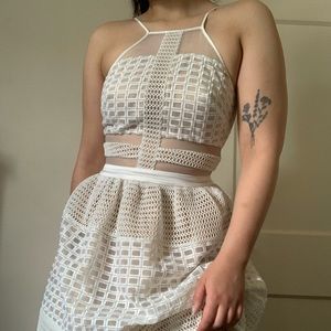 White intricate dress